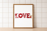 LOVE Teddy Bear Valentine PNG, an Illustration by DreamArtGraphic (Thumbnail 4 of 4)