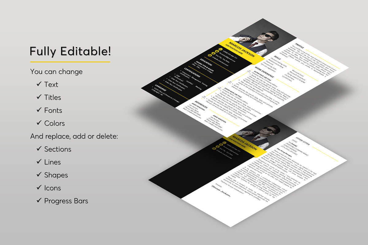 ATS Resume CV Word & Google Docs 22, a Resume Template by MrCam Template Resume|CV (Photo 5 of 8)