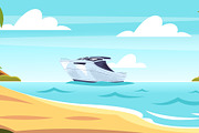 Island sand beach. Tropical coast, an Animal Illustration by Stock-Smart-Start (Thumbnail 2 of 3)