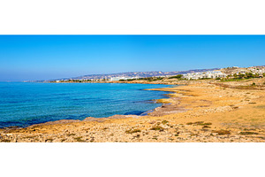 Mediterranean coastline in Paphos - Cyprus, a Nature Photo by Leonid Andronov