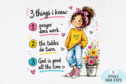 3 Things I Know Christian Girl PNG, a Seasonal Illustration by Daily.Designs (Thumbnail 1 of 5)