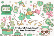 St. Patrick Animals Clipart Bundle, a Seasonal Illustration by TitaLivingArt (Thumbnail 1 of 10)