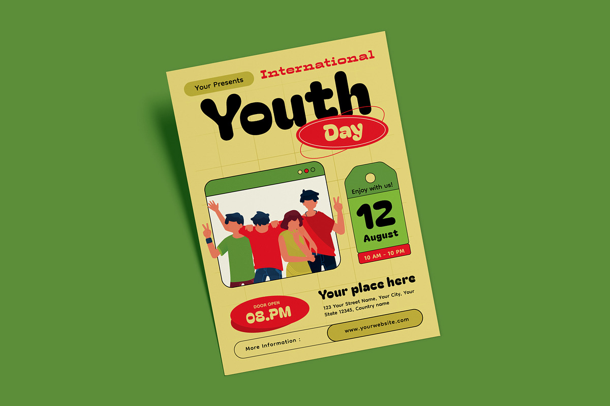 Youth Day Flyer Template, a Flyer Template by VictorThemes