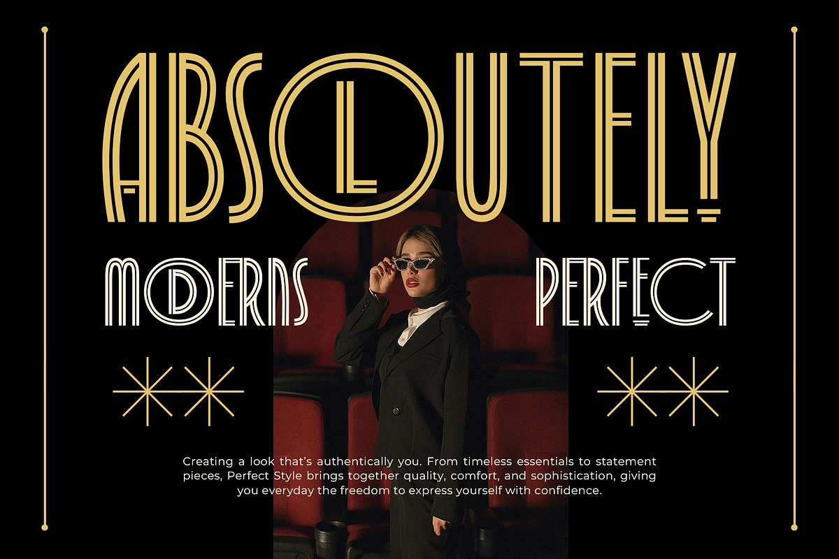 Decola Art Deco Typeface, a Serif Font by alit design (Photo 7 of 15)