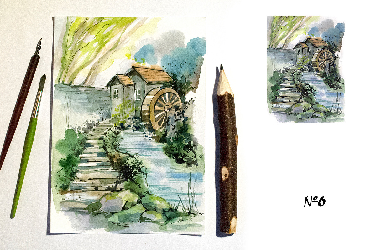 Houses in the nature, a Decorative Illustration by Ana Capree (Photo 6 of 7)