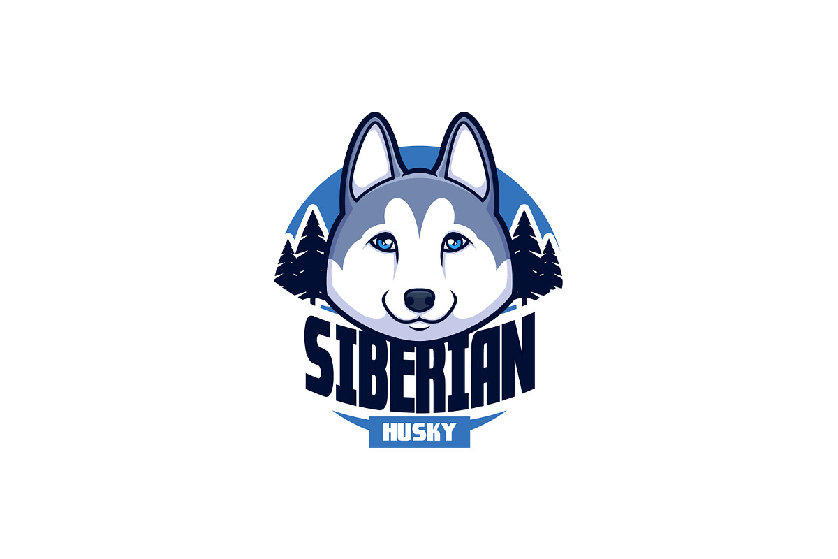 Siberian Husky Cartoon Mascot Logo, a Branding & Logo Template by Gumrega Studio