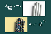 Group of Wrapping Paper Mockup, an Advertising Mockup by Rami's Mockups (Thumbnail 2 of 3)