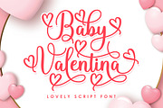 Baby Valentina, a Script Font by Megatype (Thumbnail 1 of 7)