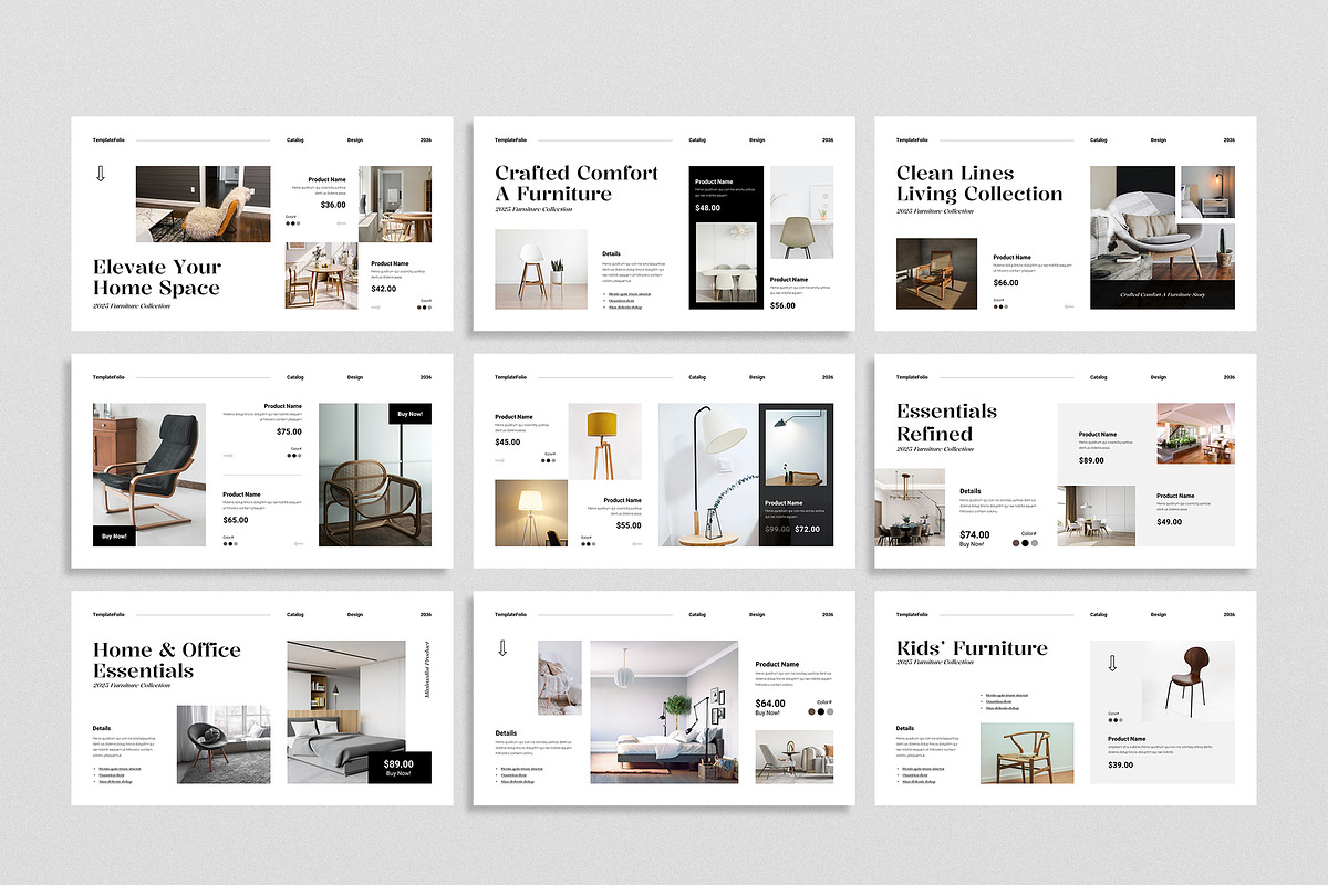 Furniture Catalog Template ( PPTX ), a Presentation Template by TemplateFolio-Shop (Photo 4 of 6)