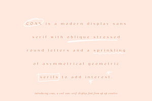 Coax, A Cool Sans Serif Display Font