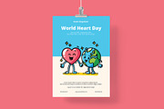 World Heart Day Poster/ Flyer, a Flyer Template by Juru Rancang Graphic (Thumbnail 1 of 3)