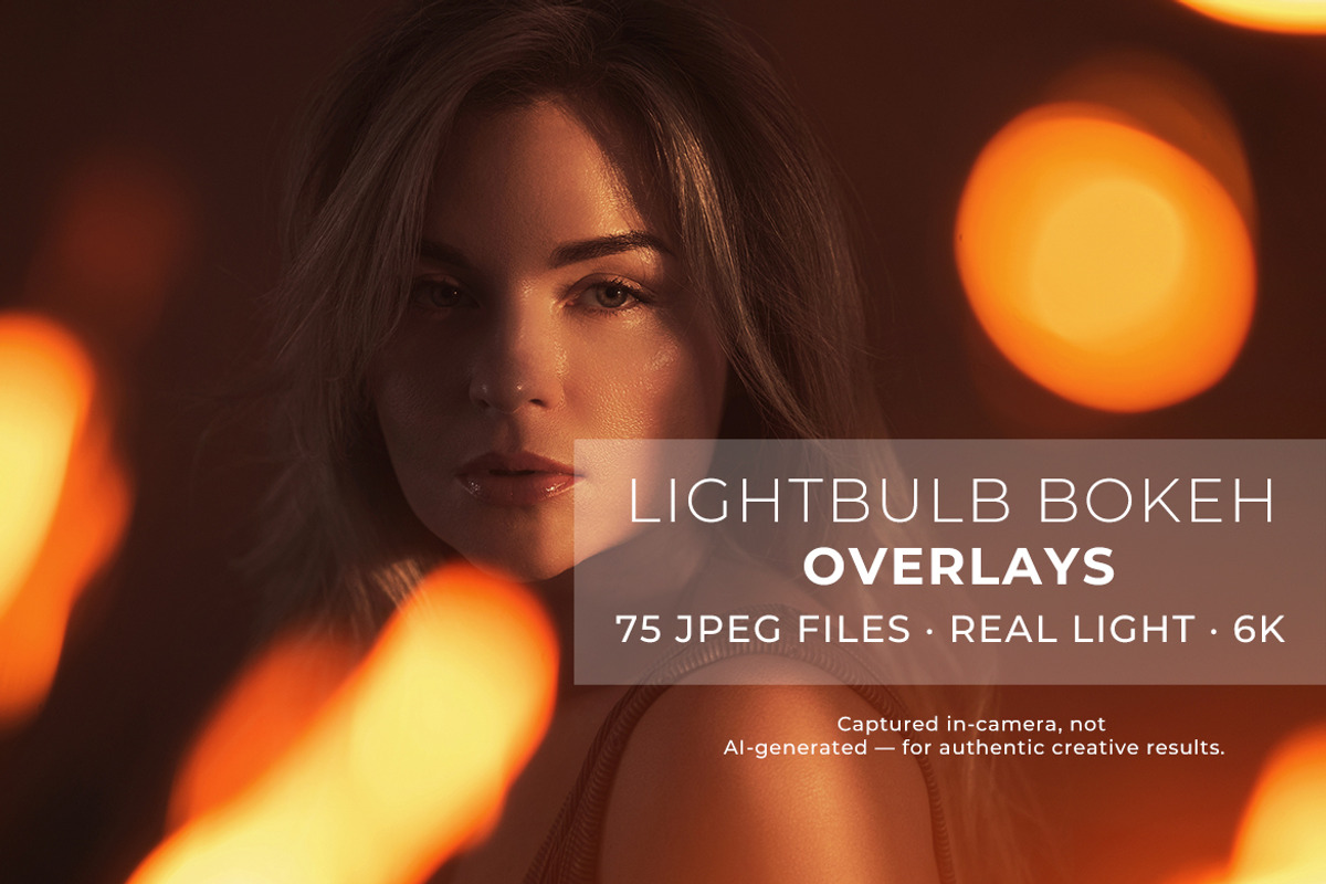 Lightbulb Bokeh Overlay Pack, a Texture Graphic by BLACKDAY (Photo 1 of 20)