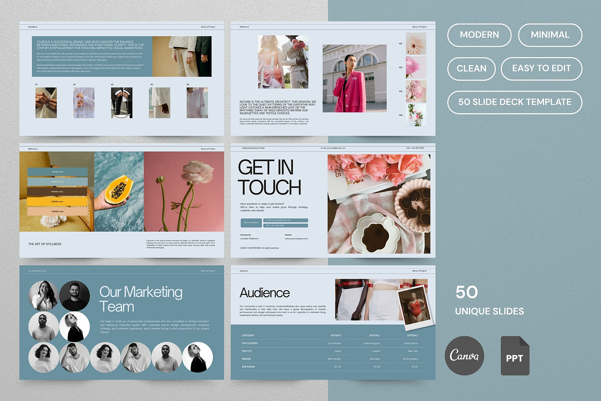 Dusty Blue Business Pitch Deck, a Presentation Template by Pani Temp. (Photo 11 of 11)