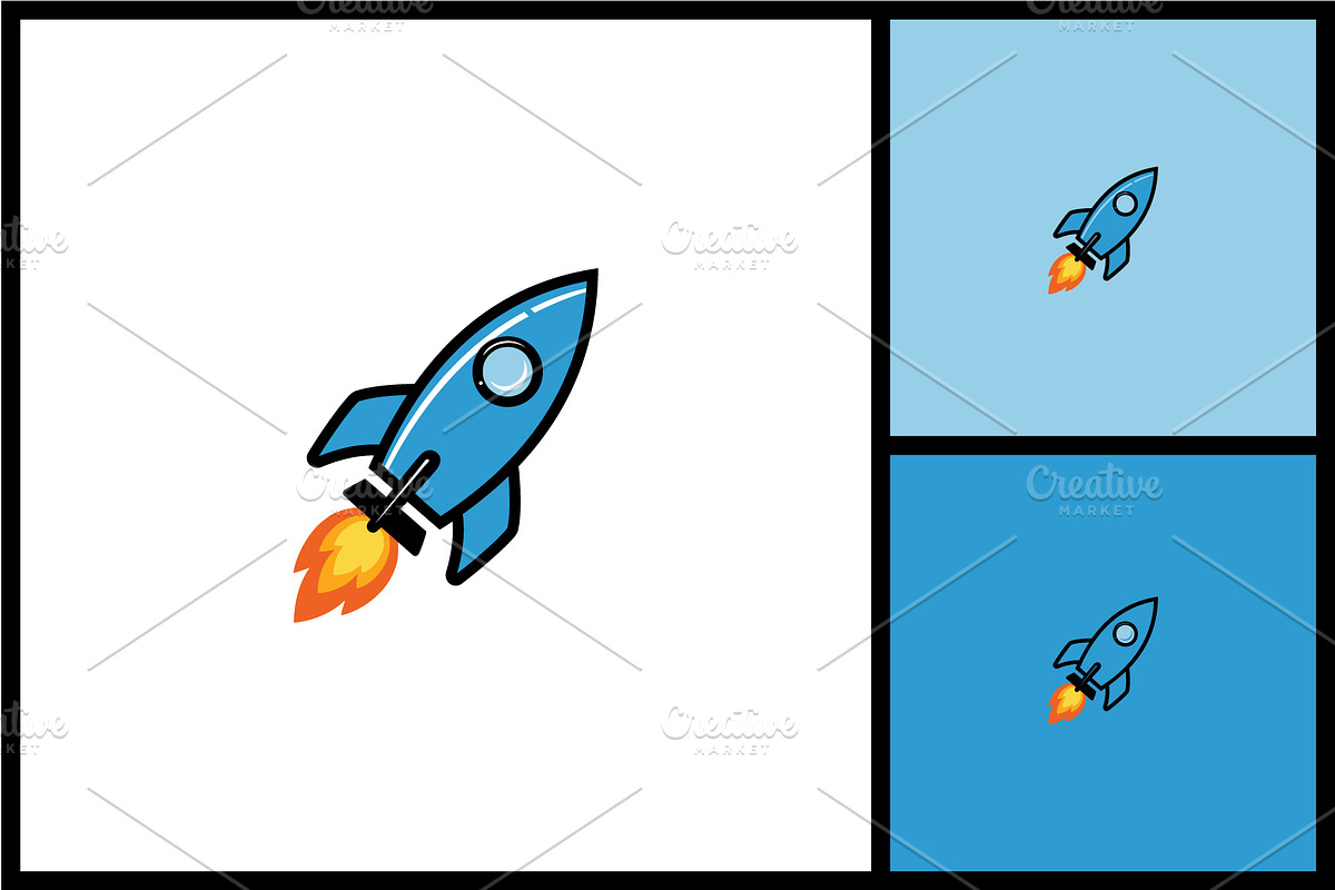 Simple Rocket Launch Vector Icon, a Technology Illustration by quadrazo