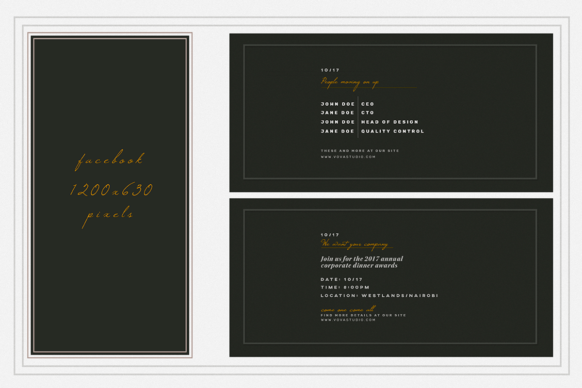 CANARY & COAL socialmedia templates, a Social Media Template by Vova (Photo 3 of 9)