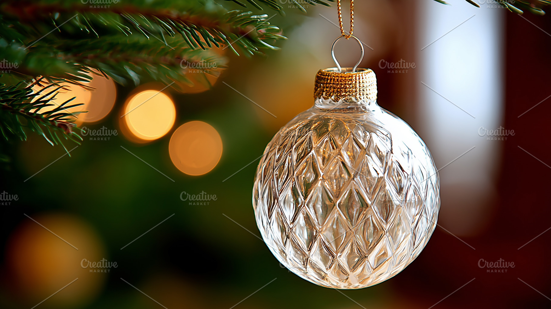 Elegant clear glass ornament, a Holiday Photo by MistyDay
