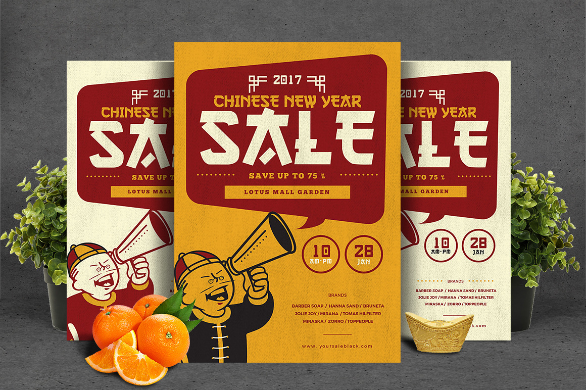 Chinese New Year Sale by Tokosatsu  Creative Market