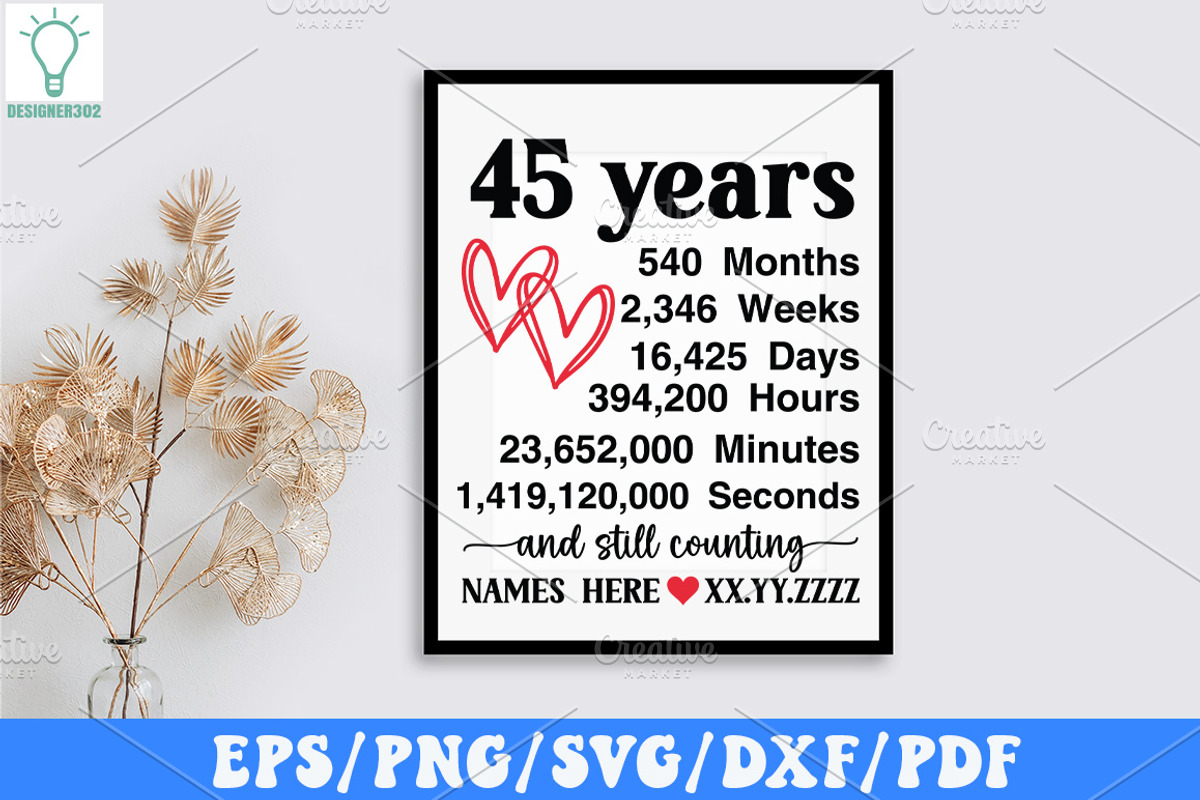 Wedding Anniversary SVG Bundle, a Graphic by Designer302 (Photo 11 of 12)