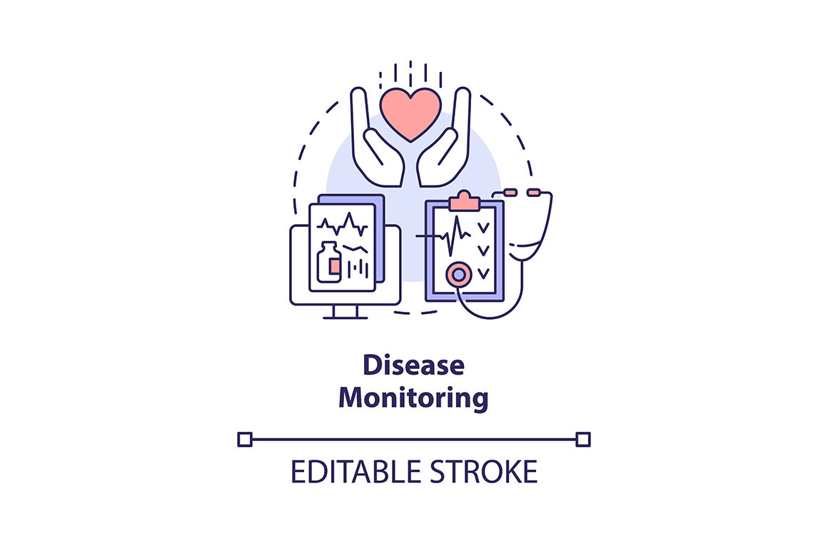 Disease monitoring concept icon, an Icon by IMG Visuals
