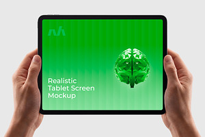 Realistic Tablet Screen Mockup, an iPad Mockup by graphypix