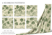 Green Palm Patterns Tropical Forest, a Decorative Illustration by Jeanna Draw (Thumbnail 6 of 14)