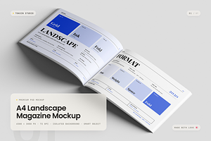 A4 Landscape Magazine Mockup