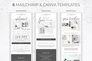 Mailchimp & Canva Templates 6 Pack