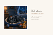 Black Labrador Illustrations, 30, an Animal Illustration by LanternkinStudio (Thumbnail 13 of 14)