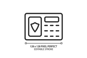 Security alarm pixel perfect linear, an Icon by IMG Visuals
