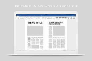 Newspaper MS Word & Indesign