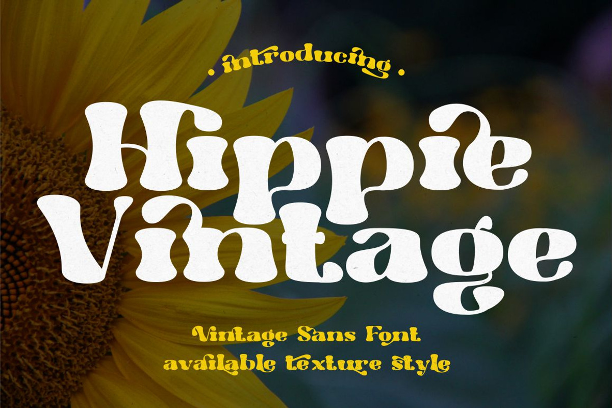 Hippie Vintage - Vintage Sans Font, a Sans Serif Font by PutraCetol Studio (Photo 1 of 11)