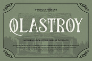 Qlastroy Modern Blackletter Display, a Blackletter Font by Maulana Creative (Thumbnail 1 of 7)