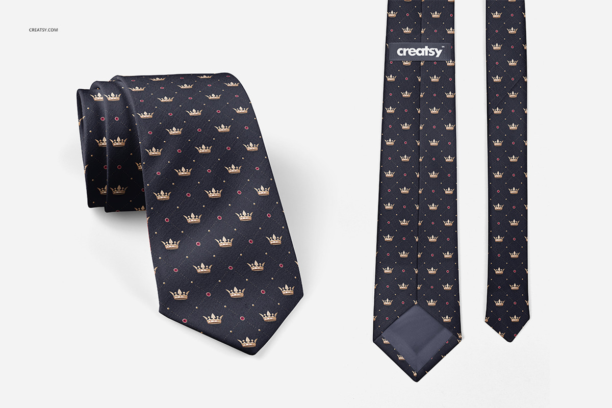 Neck Tie Mockup Set, a Shirt Mockup by creatsy4 (Photo 2 of 12)