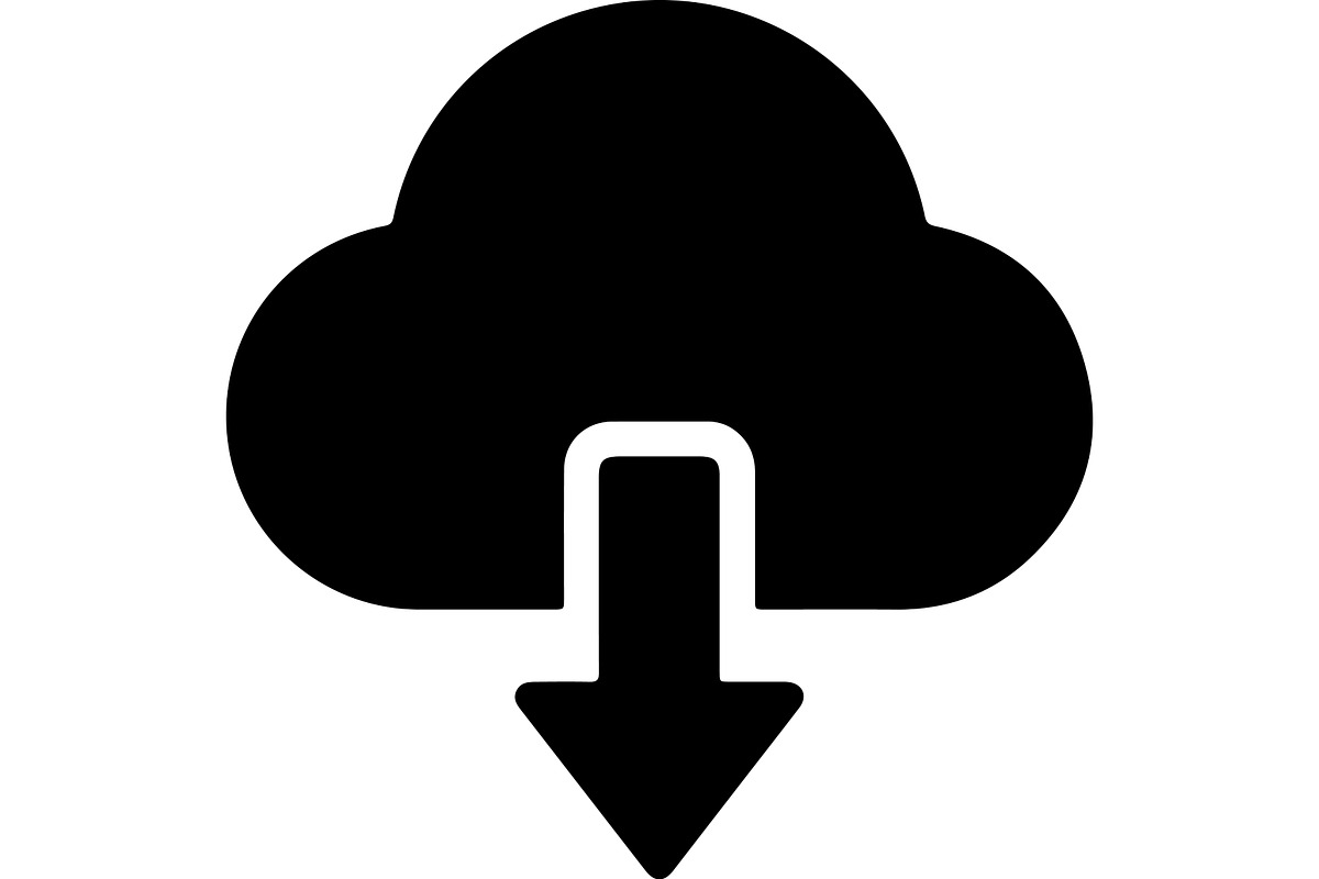 Cloud Download Silhouette, a Technology Illustration by abu67222 (Photo 5 of 13)
