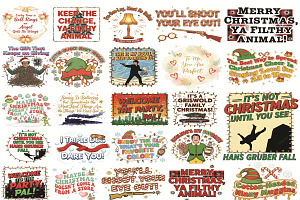 Christmas Movie Quote PNG Bundle, an Object Graphic by EllaMaiyaali
