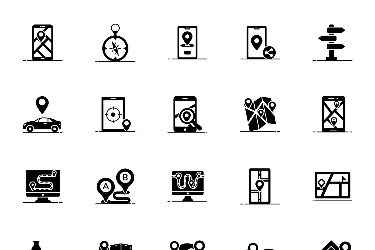 Maps and Navigation Icons, a Duotone Icon by Brickclay (Photo 6 of 7)