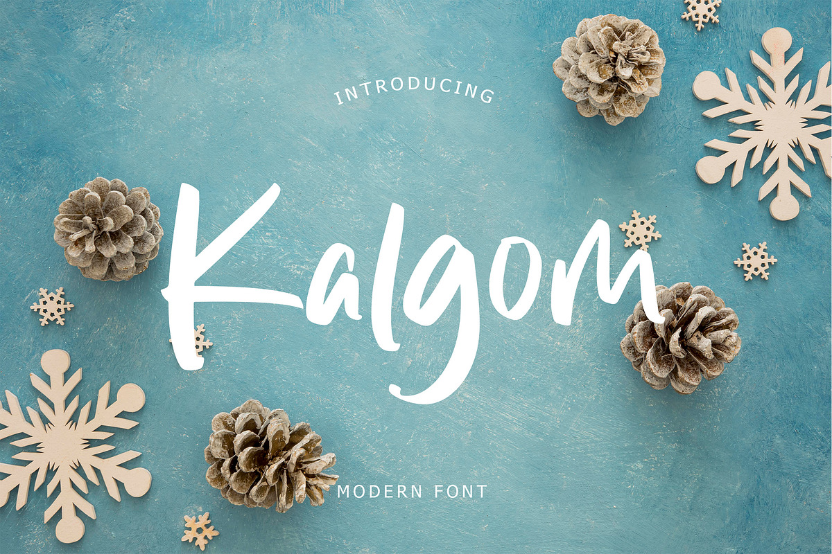 Kalgom Modern Font, a Script Font by Lythcreative (Photo 1 of 8)
