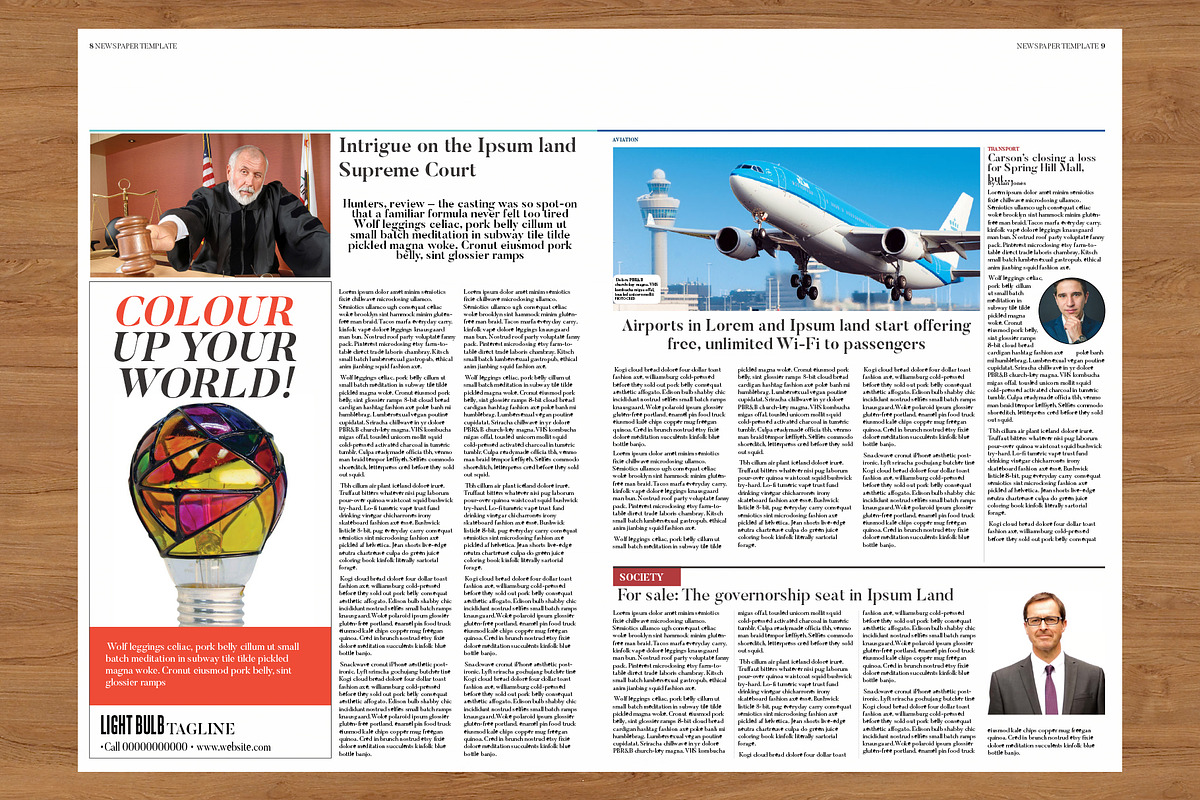 Newspaper Template, a Templates & Theme by Red Cactus Creative (Photo 5 of 14)