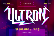 Ultron, a Sans Serif Font by Burntilldead (Thumbnail 1 of 13)