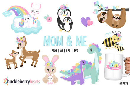 Mom and Me Clipart