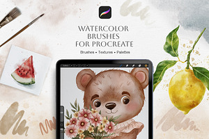 Procreate Brushes-Watercolor brushes, a Brush Add-On by Jenny Quince