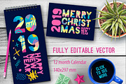 2019 New Year Christmas Blue Bundle, an Object Graphic by Iraida_Bearlala (Thumbnail 2 of 7)