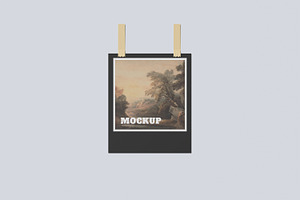 Polaroid Photos Collage Mockup, a Print Template by safrizalstudio