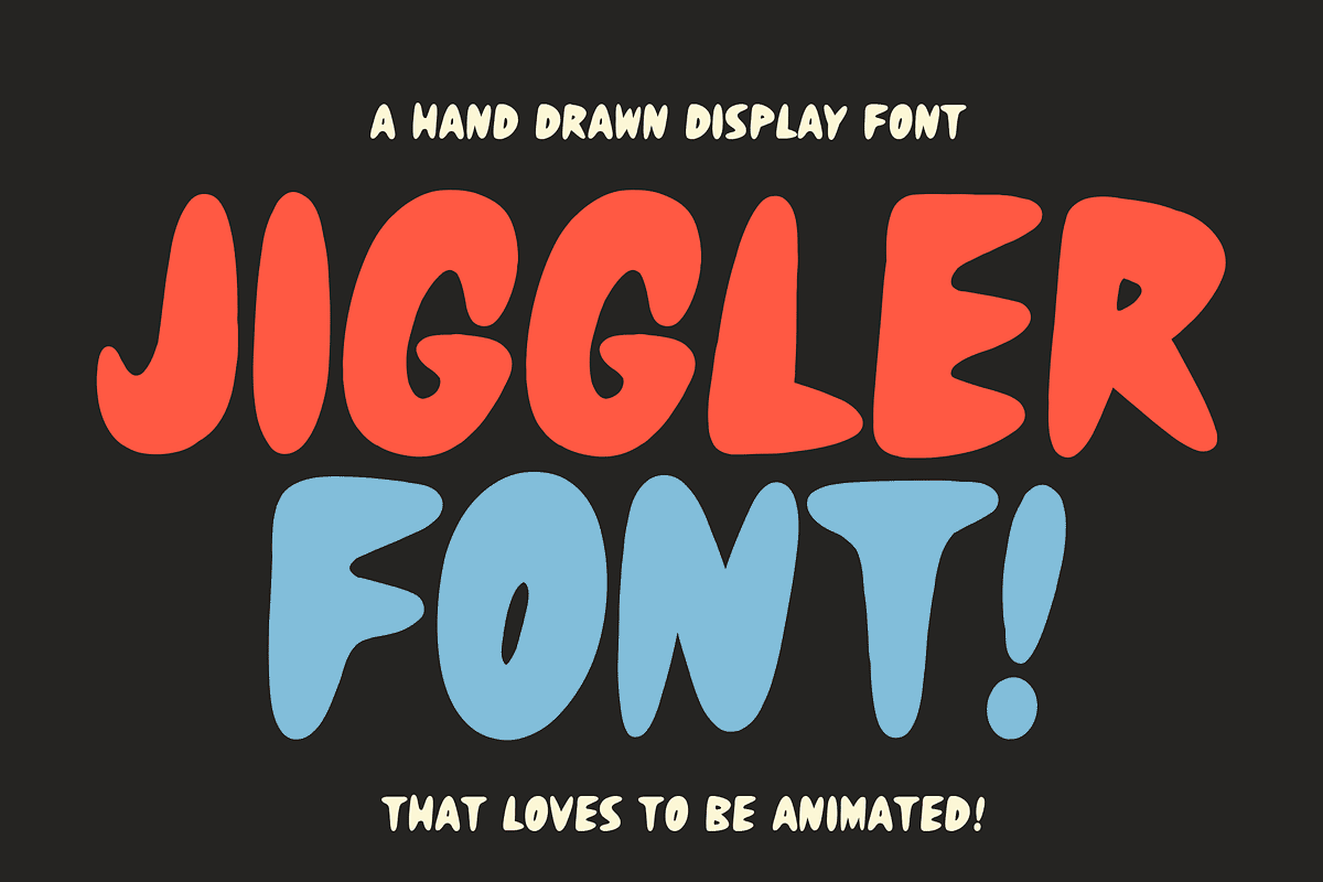 Jiggler Font, a Font by Chris Piascik (Photo 1 of 2)