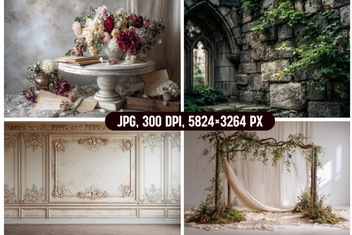 Timeless Wedding Photo backdrops, a Background Graphic by PrintHaven Designs (Photo 3 of 12)