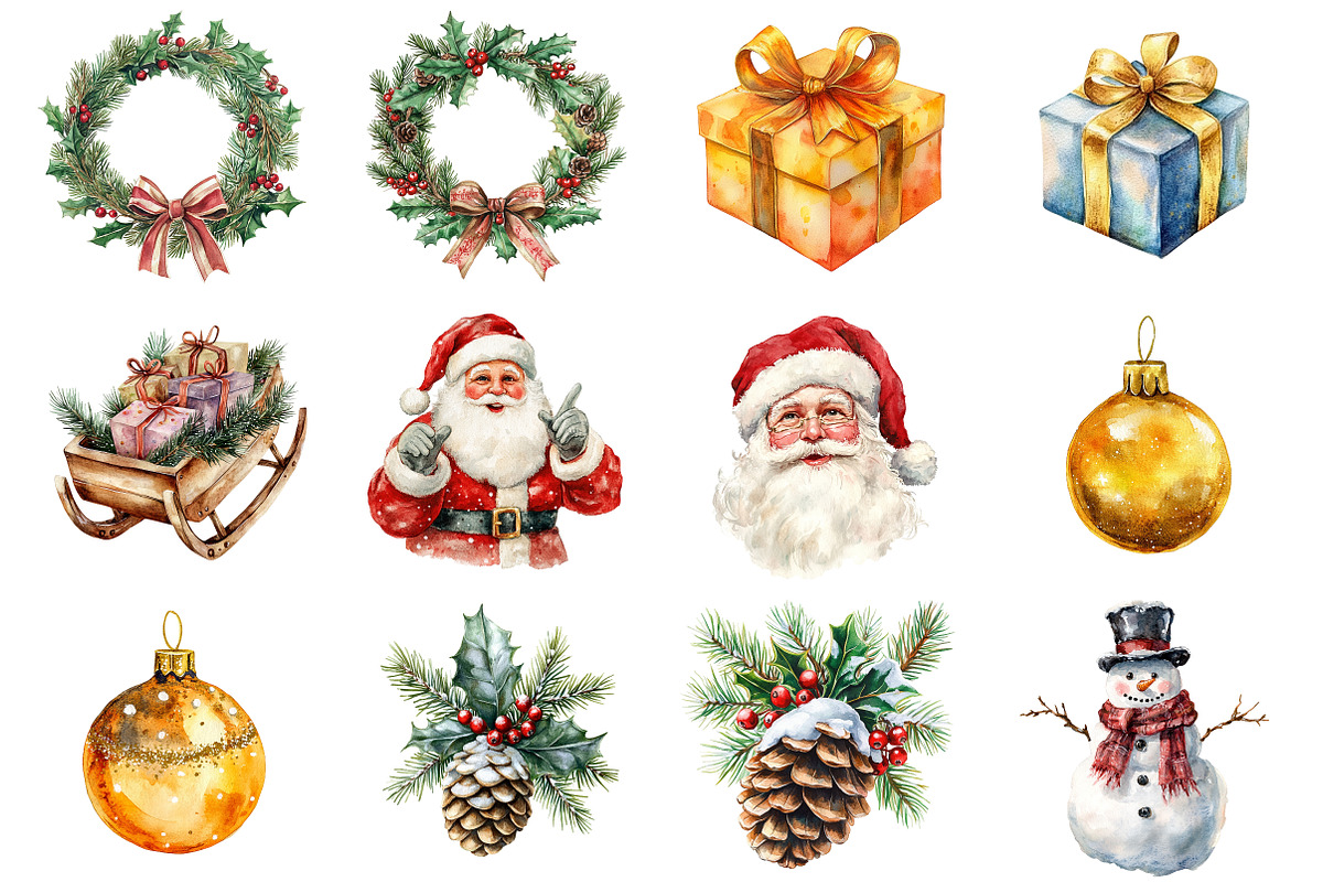 Cosy Christmas Clipart, Christmas, an Illustration by Design Market (Photo 3 of 3)
