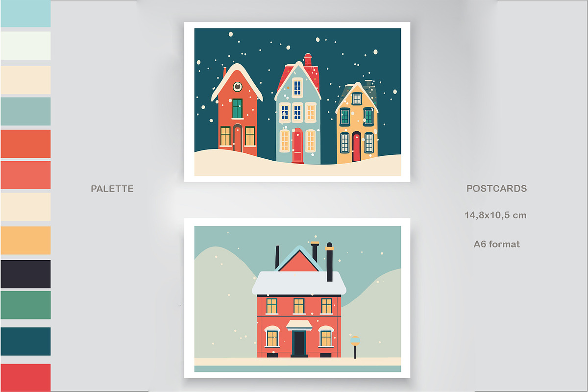 Сhristmas illustrations.Winter cards, a Seasonal Illustration by NatalieArtsDenysenko (Photo 8 of 10)