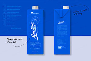 Mockup Package Tetra Brik Square 1L