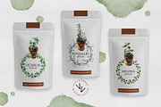 3 herbs in flowerpots watercolour, an Illustration by vivo e verde (Thumbnail 8 of 11)
