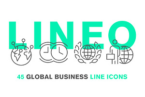 45 GLOBAL BUSINESS ICONS